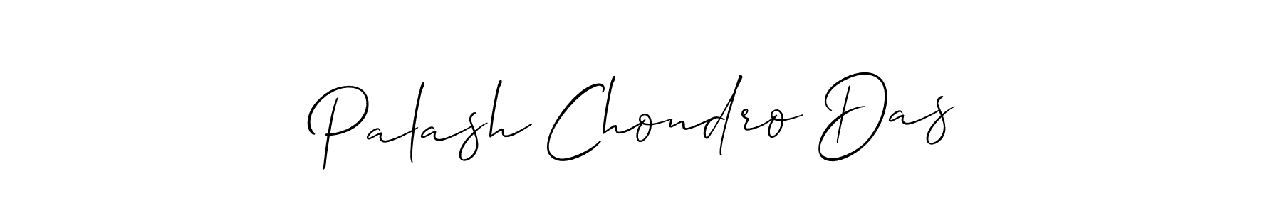 Create a beautiful signature design for name Palash Chondro Das. With this signature (Allison_Script) fonts, you can make a handwritten signature for free. Palash Chondro Das signature style 2 images and pictures png