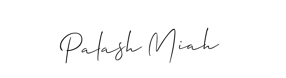 Use a signature maker to create a handwritten signature online. With this signature software, you can design (Allison_Script) your own signature for name Palash Miah. Palash Miah signature style 2 images and pictures png