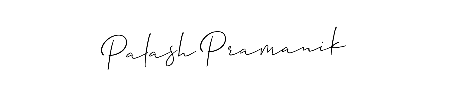 How to make Palash Pramanik name signature. Use Allison_Script style for creating short signs online. This is the latest handwritten sign. Palash Pramanik signature style 2 images and pictures png