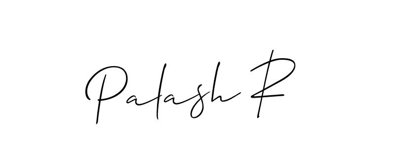 You should practise on your own different ways (Allison_Script) to write your name (Palash R) in signature. don't let someone else do it for you. Palash R signature style 2 images and pictures png
