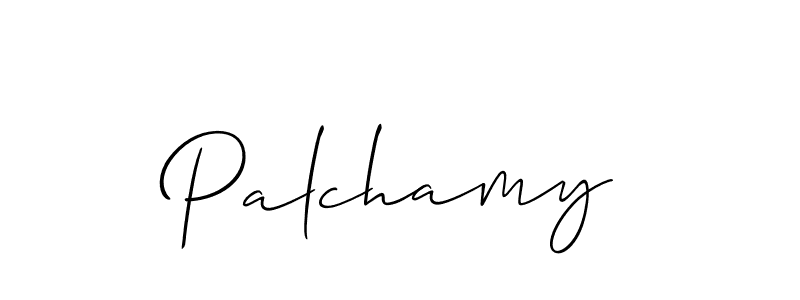 It looks lik you need a new signature style for name Palchamy. Design unique handwritten (Allison_Script) signature with our free signature maker in just a few clicks. Palchamy signature style 2 images and pictures png