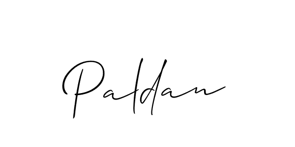 Create a beautiful signature design for name Paldan. With this signature (Allison_Script) fonts, you can make a handwritten signature for free. Paldan signature style 2 images and pictures png