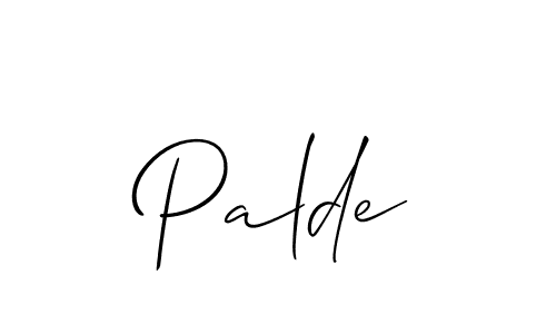 Palde stylish signature style. Best Handwritten Sign (Allison_Script) for my name. Handwritten Signature Collection Ideas for my name Palde. Palde signature style 2 images and pictures png