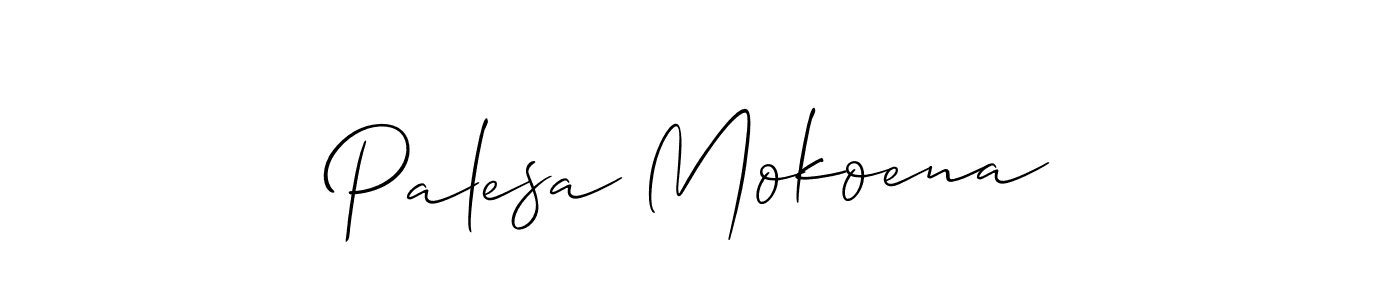 Palesa Mokoena stylish signature style. Best Handwritten Sign (Allison_Script) for my name. Handwritten Signature Collection Ideas for my name Palesa Mokoena. Palesa Mokoena signature style 2 images and pictures png