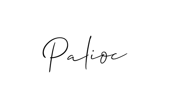 Use a signature maker to create a handwritten signature online. With this signature software, you can design (Allison_Script) your own signature for name Palioc. Palioc signature style 2 images and pictures png