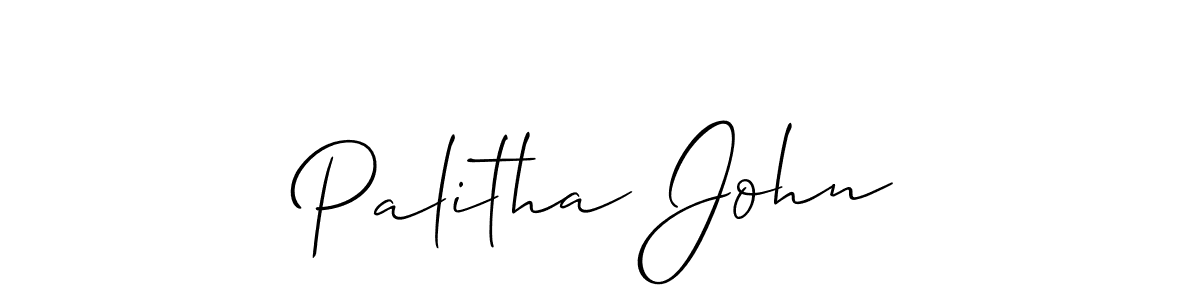 It looks lik you need a new signature style for name Palitha John. Design unique handwritten (Allison_Script) signature with our free signature maker in just a few clicks. Palitha John signature style 2 images and pictures png
