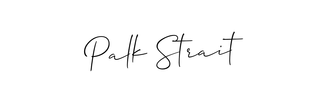 The best way (Allison_Script) to make a short signature is to pick only two or three words in your name. The name Palk Strait include a total of six letters. For converting this name. Palk Strait signature style 2 images and pictures png