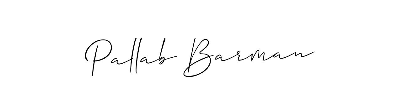 How to make Pallab Barman signature? Allison_Script is a professional autograph style. Create handwritten signature for Pallab Barman name. Pallab Barman signature style 2 images and pictures png