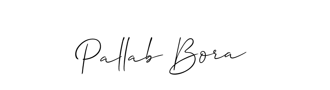 You should practise on your own different ways (Allison_Script) to write your name (Pallab Bora) in signature. don't let someone else do it for you. Pallab Bora signature style 2 images and pictures png