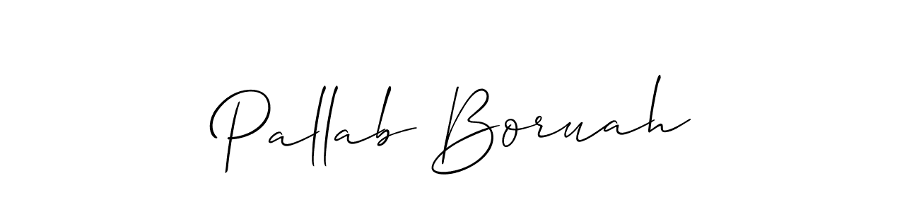 You can use this online signature creator to create a handwritten signature for the name Pallab Boruah. This is the best online autograph maker. Pallab Boruah signature style 2 images and pictures png