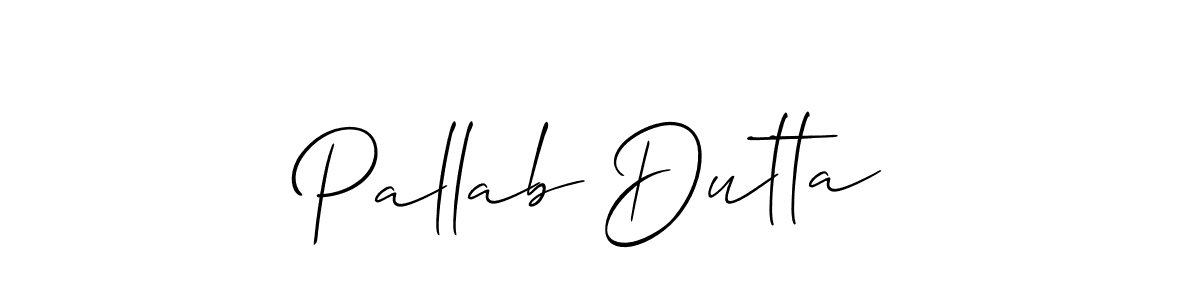 The best way (Allison_Script) to make a short signature is to pick only two or three words in your name. The name Pallab Dutta include a total of six letters. For converting this name. Pallab Dutta signature style 2 images and pictures png