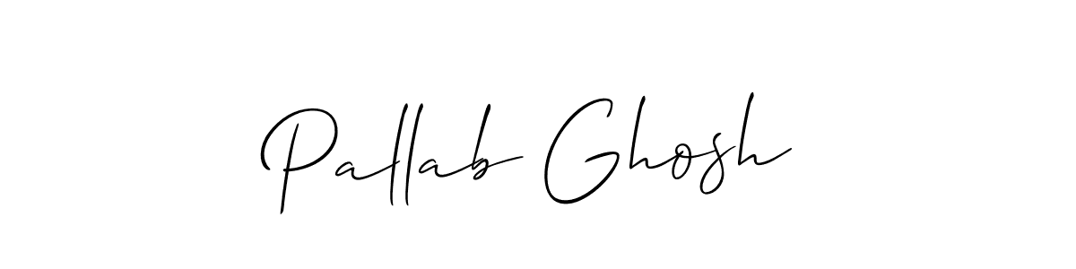 Use a signature maker to create a handwritten signature online. With this signature software, you can design (Allison_Script) your own signature for name Pallab Ghosh. Pallab Ghosh signature style 2 images and pictures png