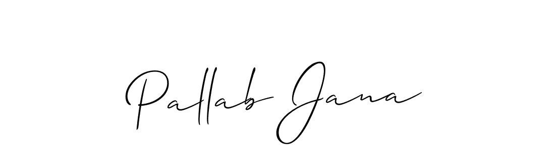 It looks lik you need a new signature style for name Pallab Jana. Design unique handwritten (Allison_Script) signature with our free signature maker in just a few clicks. Pallab Jana signature style 2 images and pictures png