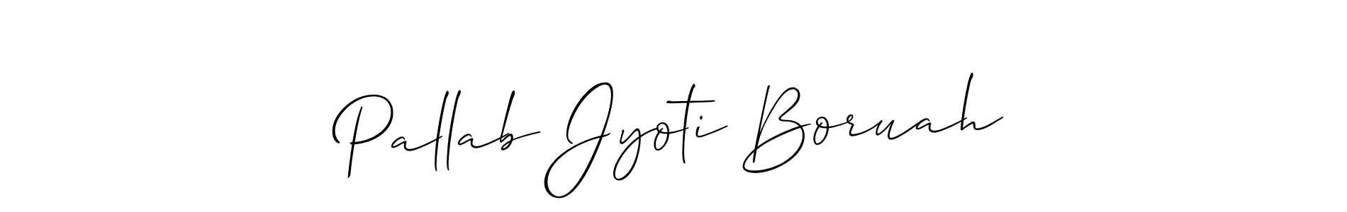 Pallab Jyoti Boruah stylish signature style. Best Handwritten Sign (Allison_Script) for my name. Handwritten Signature Collection Ideas for my name Pallab Jyoti Boruah. Pallab Jyoti Boruah signature style 2 images and pictures png