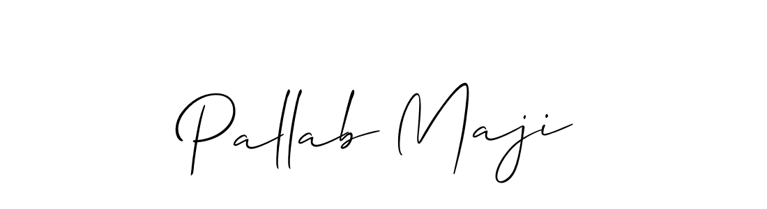 Use a signature maker to create a handwritten signature online. With this signature software, you can design (Allison_Script) your own signature for name Pallab Maji. Pallab Maji signature style 2 images and pictures png