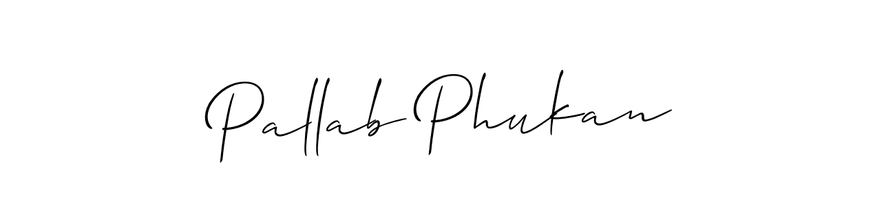 Use a signature maker to create a handwritten signature online. With this signature software, you can design (Allison_Script) your own signature for name Pallab Phukan. Pallab Phukan signature style 2 images and pictures png