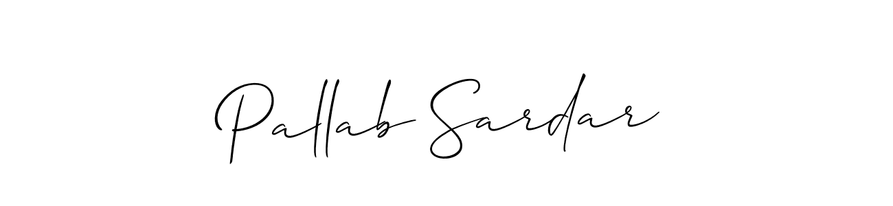 Pallab Sardar stylish signature style. Best Handwritten Sign (Allison_Script) for my name. Handwritten Signature Collection Ideas for my name Pallab Sardar. Pallab Sardar signature style 2 images and pictures png