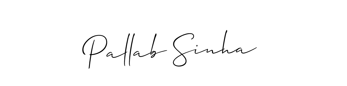 How to make Pallab Sinha signature? Allison_Script is a professional autograph style. Create handwritten signature for Pallab Sinha name. Pallab Sinha signature style 2 images and pictures png