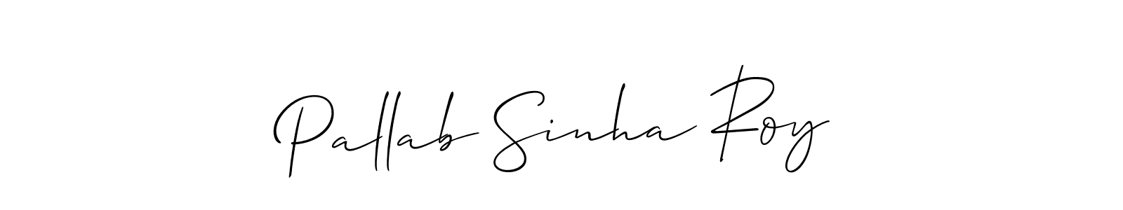 Design your own signature with our free online signature maker. With this signature software, you can create a handwritten (Allison_Script) signature for name Pallab Sinha Roy. Pallab Sinha Roy signature style 2 images and pictures png