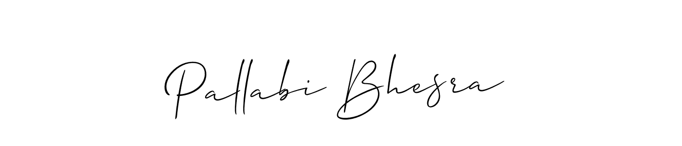 How to make Pallabi Bhesra signature? Allison_Script is a professional autograph style. Create handwritten signature for Pallabi Bhesra name. Pallabi Bhesra signature style 2 images and pictures png