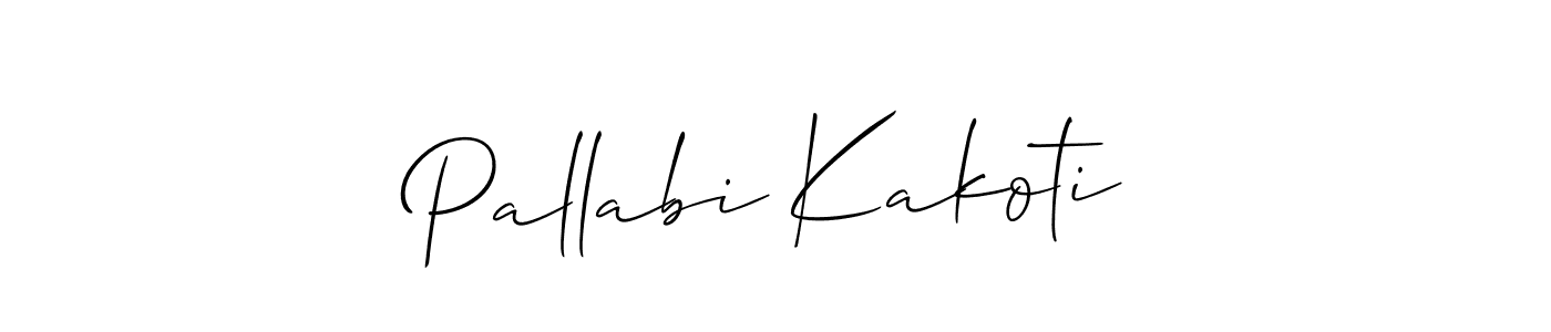 Design your own signature with our free online signature maker. With this signature software, you can create a handwritten (Allison_Script) signature for name Pallabi Kakoti. Pallabi Kakoti signature style 2 images and pictures png