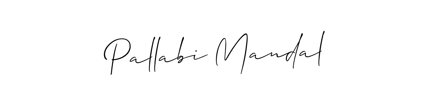 The best way (Allison_Script) to make a short signature is to pick only two or three words in your name. The name Pallabi Mandal include a total of six letters. For converting this name. Pallabi Mandal signature style 2 images and pictures png