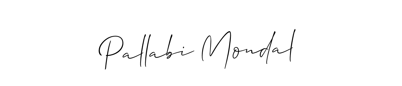 Also we have Pallabi Mondal name is the best signature style. Create professional handwritten signature collection using Allison_Script autograph style. Pallabi Mondal signature style 2 images and pictures png