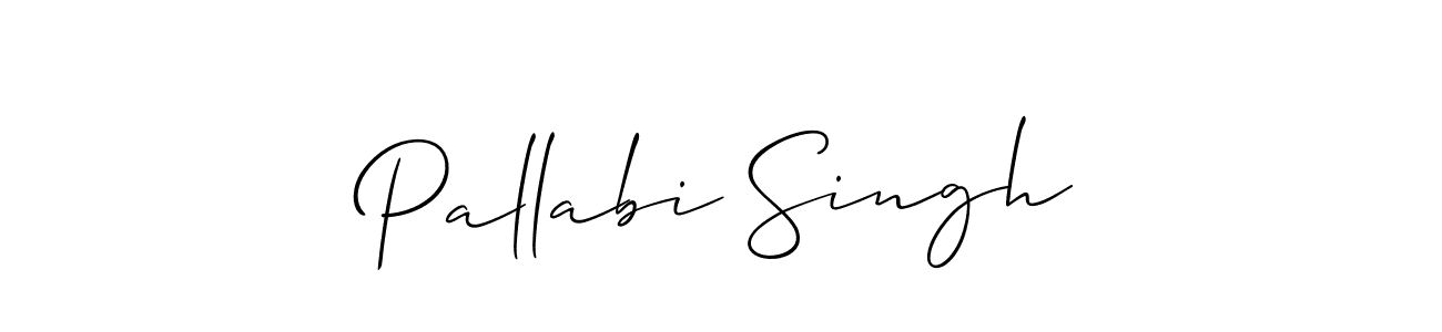 Allison_Script is a professional signature style that is perfect for those who want to add a touch of class to their signature. It is also a great choice for those who want to make their signature more unique. Get Pallabi Singh name to fancy signature for free. Pallabi Singh signature style 2 images and pictures png