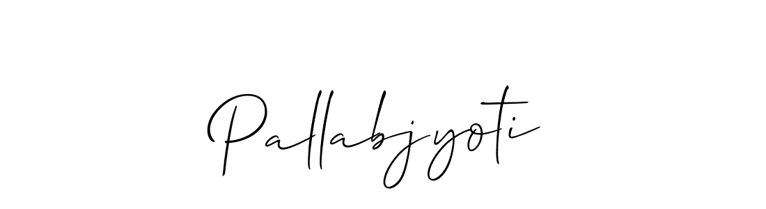 Make a beautiful signature design for name Pallabjyoti. With this signature (Allison_Script) style, you can create a handwritten signature for free. Pallabjyoti signature style 2 images and pictures png