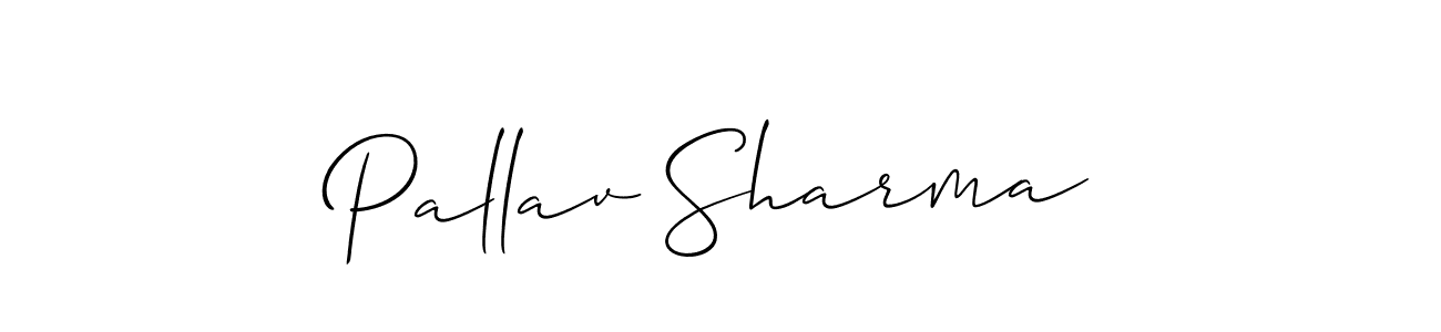 Design your own signature with our free online signature maker. With this signature software, you can create a handwritten (Allison_Script) signature for name Pallav Sharma. Pallav Sharma signature style 2 images and pictures png