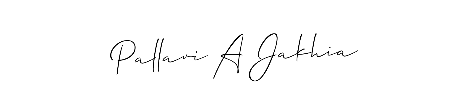 Make a short Pallavi A Jakhia signature style. Manage your documents anywhere anytime using Allison_Script. Create and add eSignatures, submit forms, share and send files easily. Pallavi A Jakhia signature style 2 images and pictures png