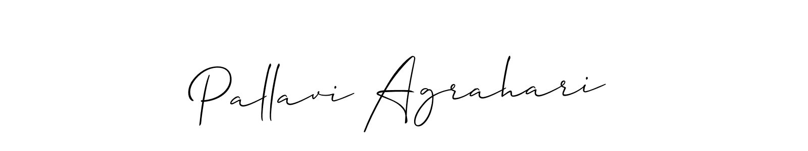 Use a signature maker to create a handwritten signature online. With this signature software, you can design (Allison_Script) your own signature for name Pallavi Agrahari. Pallavi Agrahari signature style 2 images and pictures png