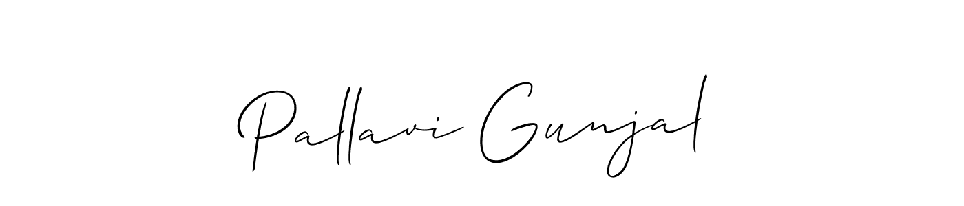 How to make Pallavi Gunjal name signature. Use Allison_Script style for creating short signs online. This is the latest handwritten sign. Pallavi Gunjal signature style 2 images and pictures png