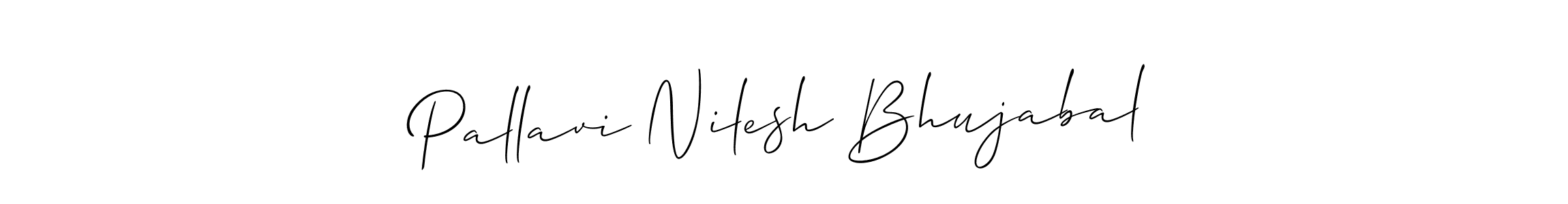 if you are searching for the best signature style for your name Pallavi Nilesh Bhujabal. so please give up your signature search. here we have designed multiple signature styles  using Allison_Script. Pallavi Nilesh Bhujabal signature style 2 images and pictures png