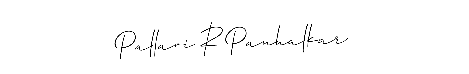 How to make Pallavi R Panhalkar name signature. Use Allison_Script style for creating short signs online. This is the latest handwritten sign. Pallavi R Panhalkar signature style 2 images and pictures png