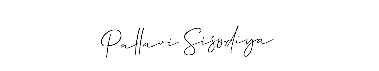 How to make Pallavi Sisodiya signature? Allison_Script is a professional autograph style. Create handwritten signature for Pallavi Sisodiya name. Pallavi Sisodiya signature style 2 images and pictures png