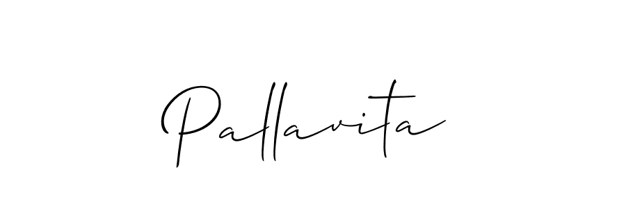 How to make Pallavita name signature. Use Allison_Script style for creating short signs online. This is the latest handwritten sign. Pallavita signature style 2 images and pictures png