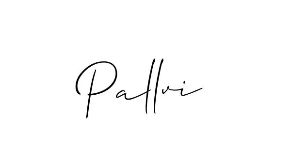 Use a signature maker to create a handwritten signature online. With this signature software, you can design (Allison_Script) your own signature for name Pallvi. Pallvi signature style 2 images and pictures png