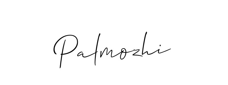 Create a beautiful signature design for name Palmozhi. With this signature (Allison_Script) fonts, you can make a handwritten signature for free. Palmozhi signature style 2 images and pictures png