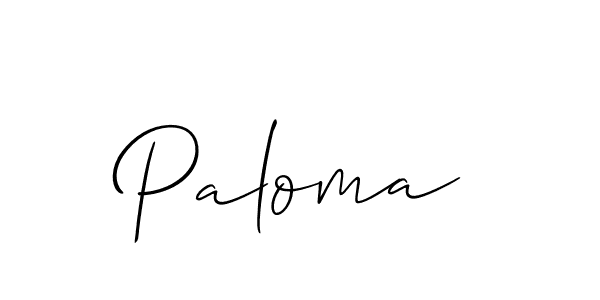 It looks lik you need a new signature style for name Paloma. Design unique handwritten (Allison_Script) signature with our free signature maker in just a few clicks. Paloma signature style 2 images and pictures png