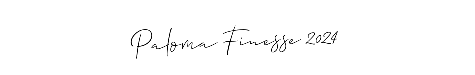 How to Draw Paloma Finesse 2024 signature style? Allison_Script is a latest design signature styles for name Paloma Finesse 2024. Paloma Finesse 2024 signature style 2 images and pictures png