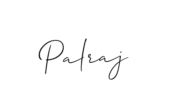 How to make Palraj signature? Allison_Script is a professional autograph style. Create handwritten signature for Palraj name. Palraj signature style 2 images and pictures png