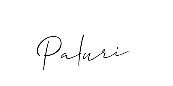 Design your own signature with our free online signature maker. With this signature software, you can create a handwritten (Allison_Script) signature for name Paluri. Paluri signature style 2 images and pictures png