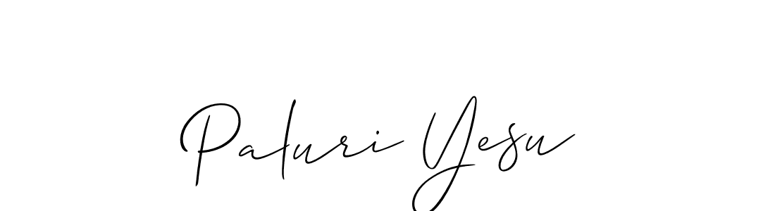 How to make Paluri Yesu signature? Allison_Script is a professional autograph style. Create handwritten signature for Paluri Yesu name. Paluri Yesu signature style 2 images and pictures png