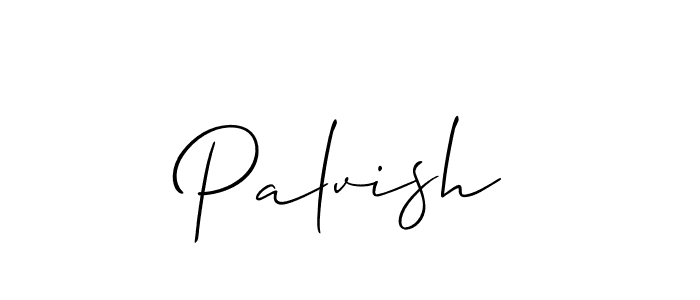 Design your own signature with our free online signature maker. With this signature software, you can create a handwritten (Allison_Script) signature for name Palvish. Palvish signature style 2 images and pictures png