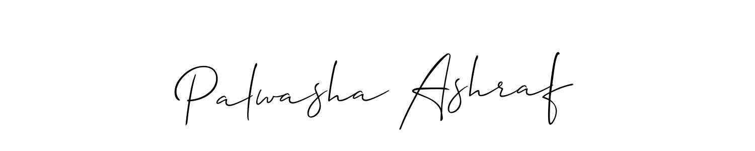 How to make Palwasha Ashraf name signature. Use Allison_Script style for creating short signs online. This is the latest handwritten sign. Palwasha Ashraf signature style 2 images and pictures png