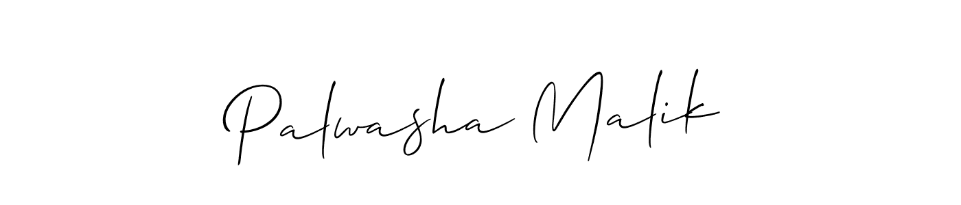 How to make Palwasha Malik name signature. Use Allison_Script style for creating short signs online. This is the latest handwritten sign. Palwasha Malik signature style 2 images and pictures png