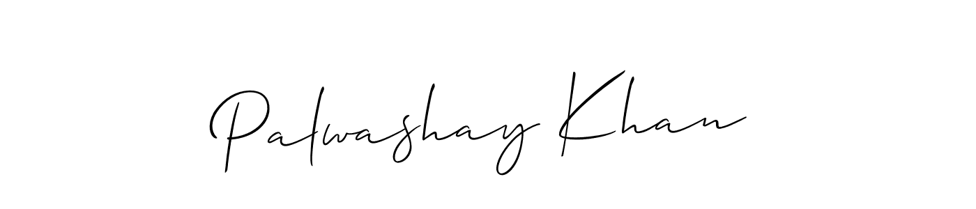Create a beautiful signature design for name Palwashay Khan. With this signature (Allison_Script) fonts, you can make a handwritten signature for free. Palwashay Khan signature style 2 images and pictures png