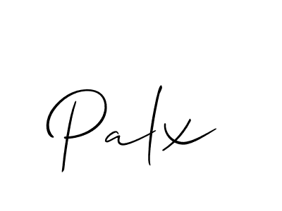 You should practise on your own different ways (Allison_Script) to write your name (Palx) in signature. don't let someone else do it for you. Palx signature style 2 images and pictures png