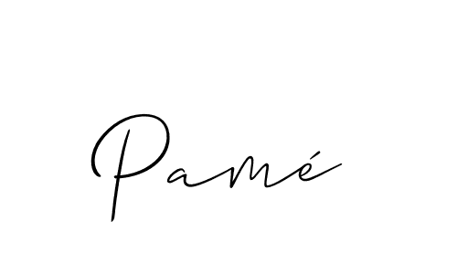 You can use this online signature creator to create a handwritten signature for the name Pamé. This is the best online autograph maker. Pamé signature style 2 images and pictures png